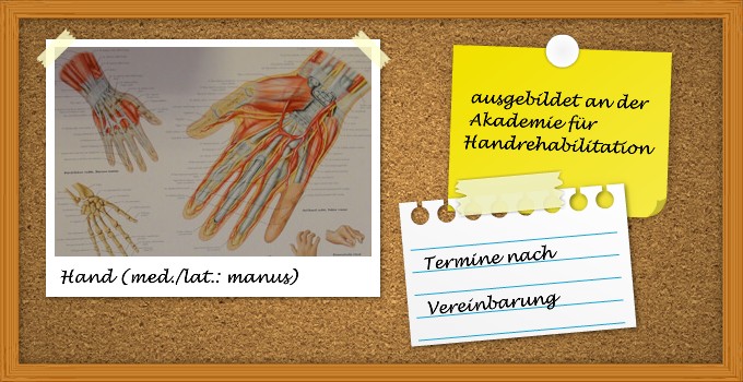 Pinnwand: Handtherapie und Handrehabilitation, Würzburg